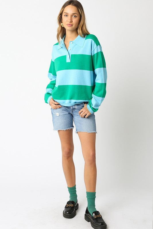 Benny Striped Rugby Top