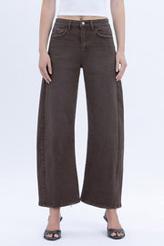 Toasted High Rise Ankle Barrel Jean