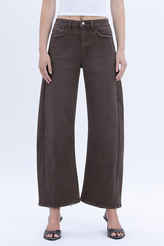 Toasted High Rise Ankle Barrel Jean