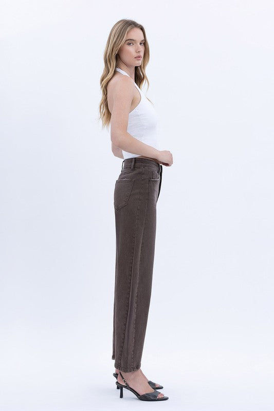 Toasted High Rise Ankle Barrel Jean
