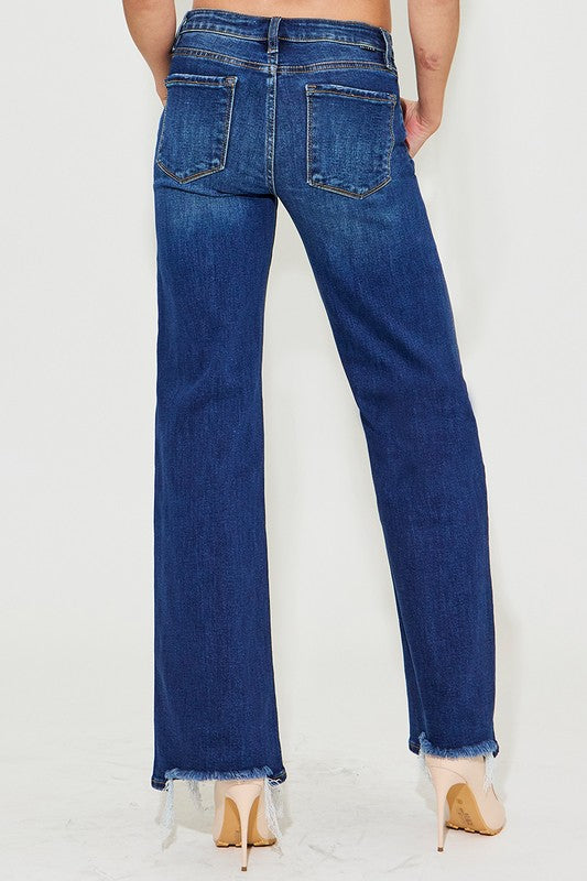 Coop Low Rise Wide Leg Dark Jean