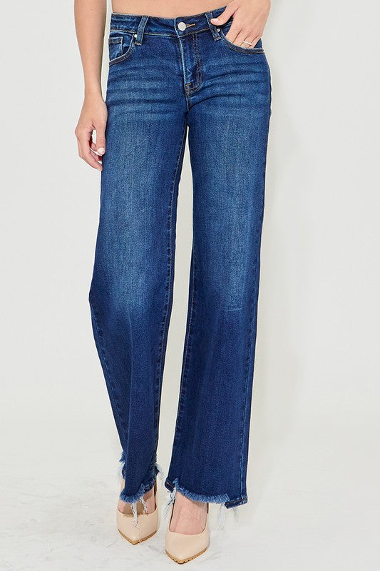Coop Low Rise Wide Leg Dark Jean