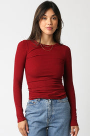 Cassie Long Sleeve Ribbed Top