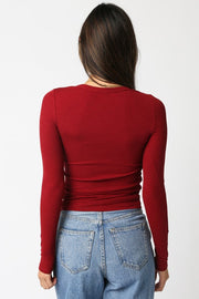 Cassie Long Sleeve Ribbed Top