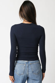 Cassie Long Sleeve Ribbed Top