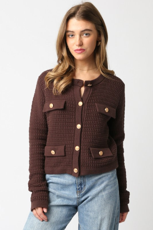 Maci Knit Button Cardigan
