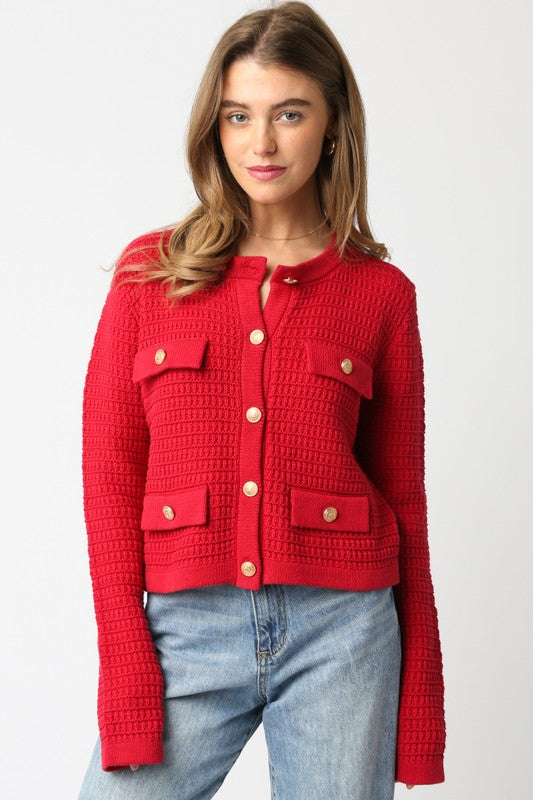Maci Knit Button Cardigan