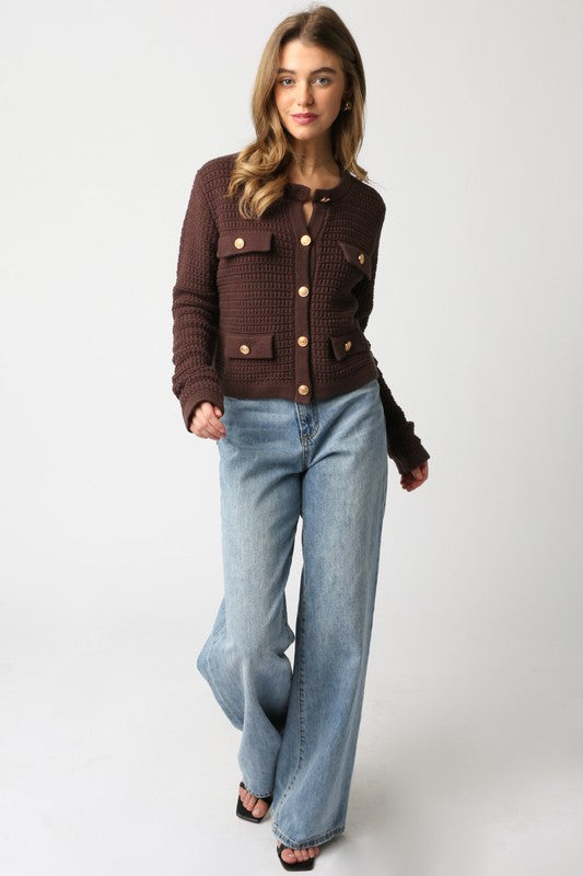 Maci Knit Button Cardigan