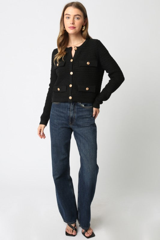 Maci Knit Button Cardigan