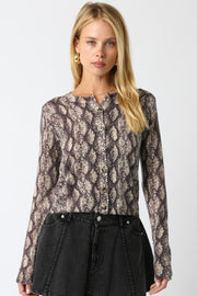Rhodes Python Knit Cardigan