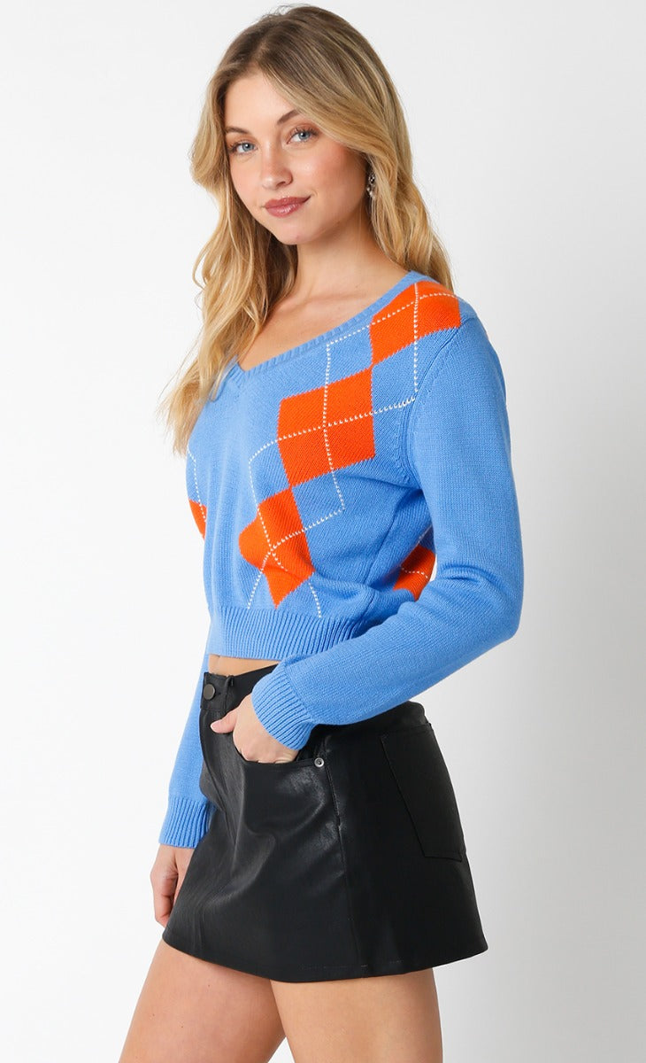 Lea Argyle Sweater
