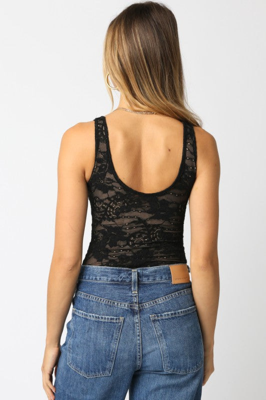 Elise Lace Tank Bodysuit