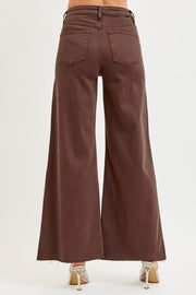 Choco High Rise Palazzo Ankle Jeans