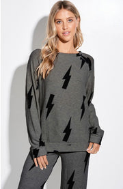 Black Lightning Loungewear Set (SOLD AS SET)