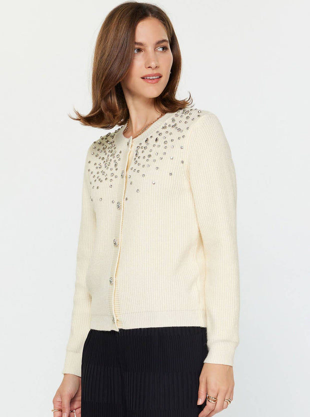 Crystal Beaded Detail Cardigan