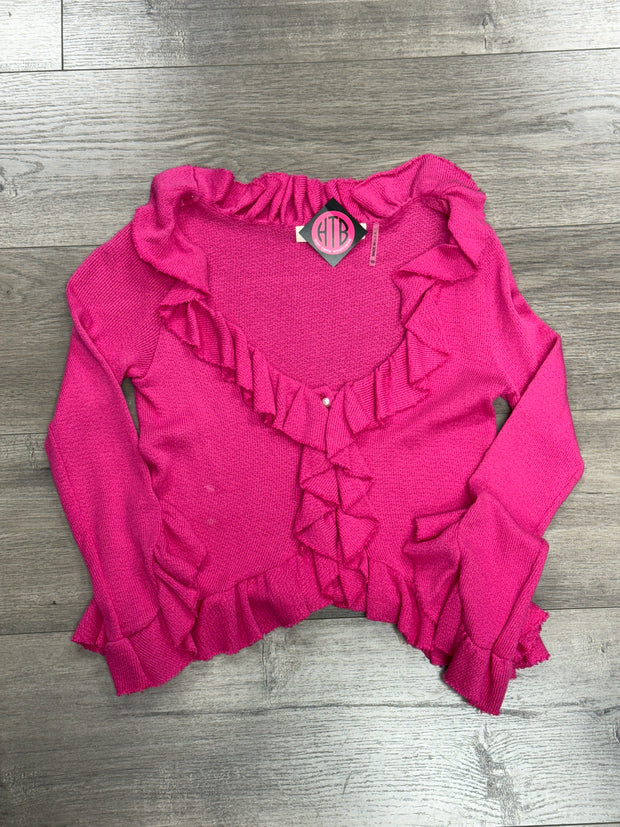 Ruffle Cardigan Sweater
