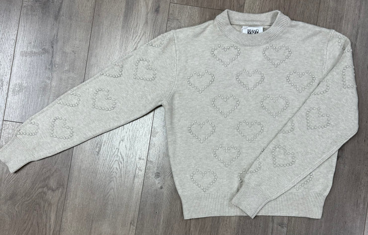 Heart Stitch Crewneck Sweater
