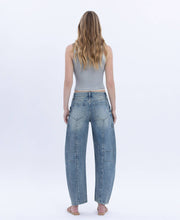 Serene High Rise Crop Barrel Jean