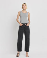 Rebel Black High Rise Barrel Jeans