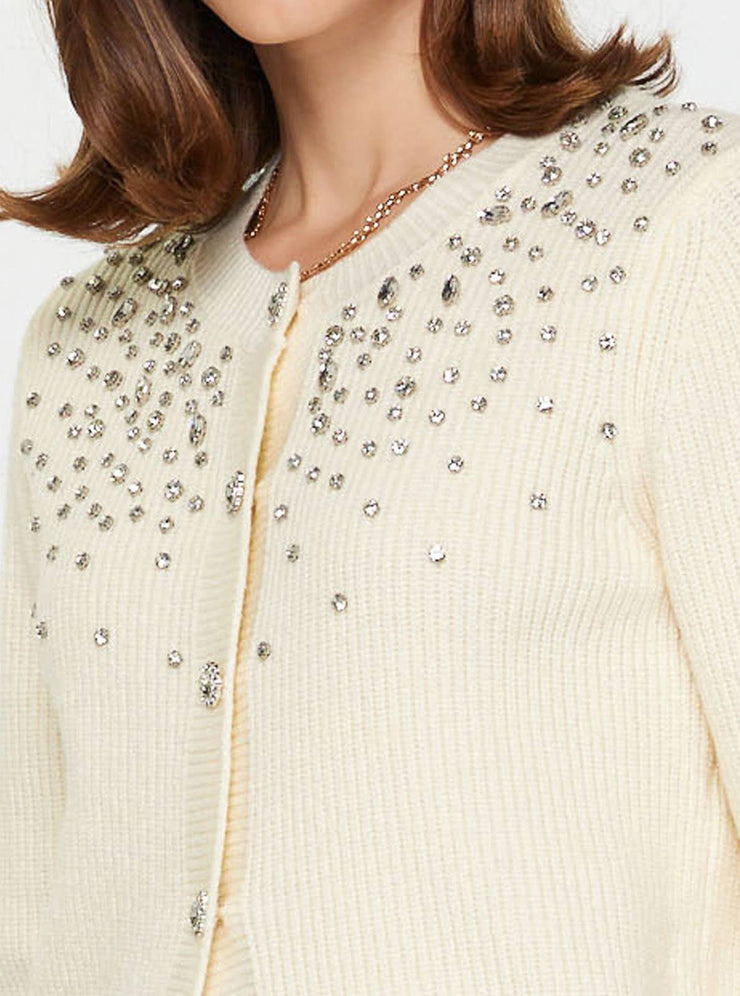 Crystal Beaded Detail Cardigan