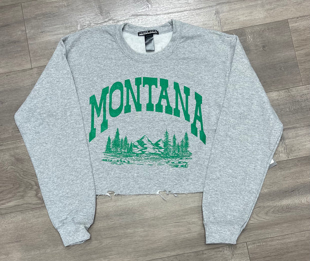 Montana Cropped Pullover Sweatshirt