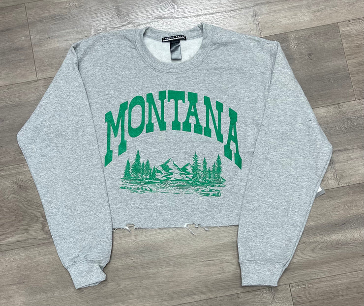 Montana Cropped Pullover Sweatshirt