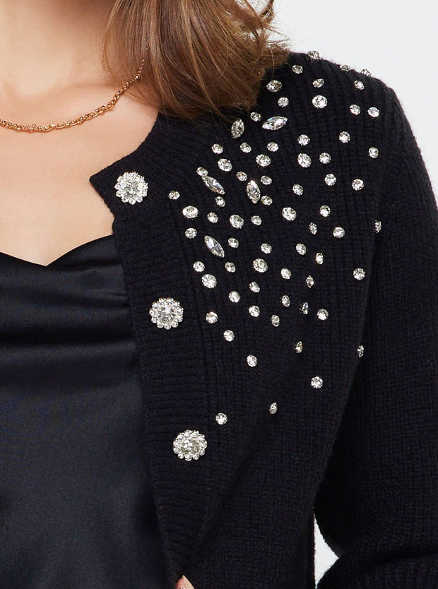 Crystal Beaded Detail Cardigan