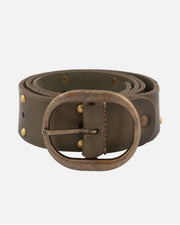 Devi | Antique Brass-Accented Leather Belt