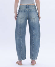Serene High Rise Crop Barrel Jean