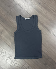 Cropped Scoop Neck Tank