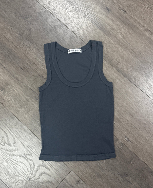 Cropped Scoop Neck Tank