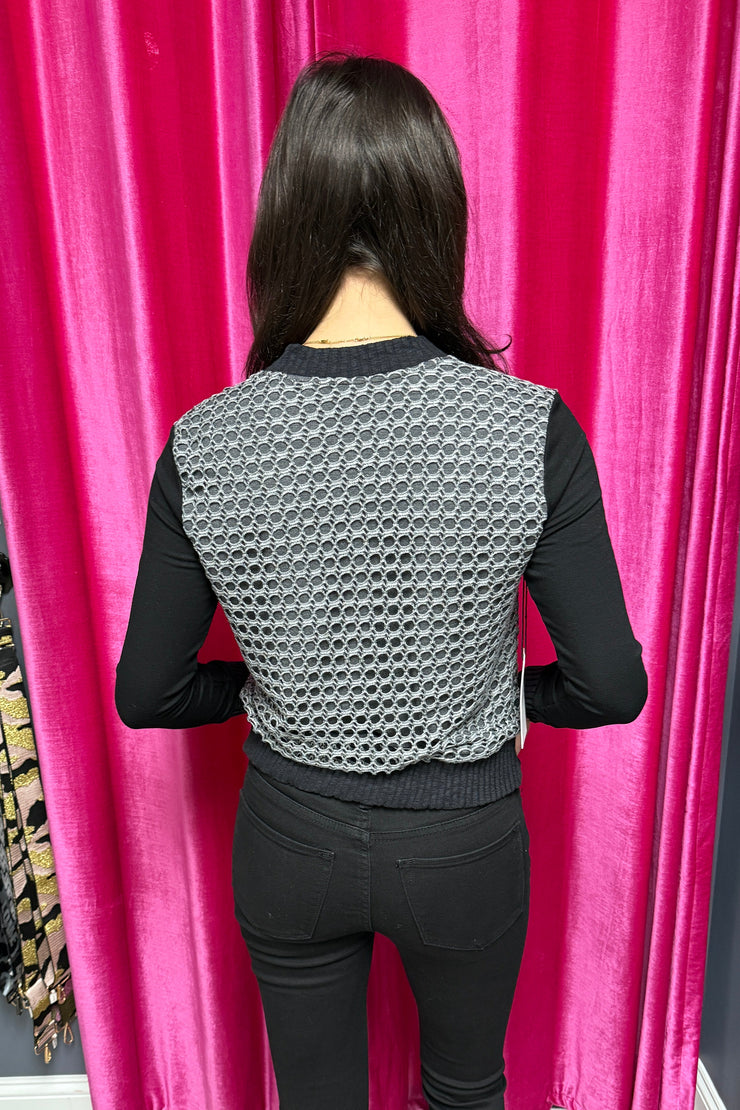 Luna Crochet Bomber Jacket