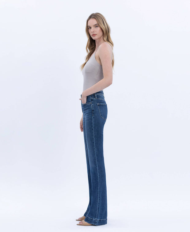 Dalton High Rise Trouser Hem Bootcut Jeans