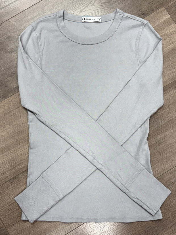 Long Sleeve Ribbed Crew