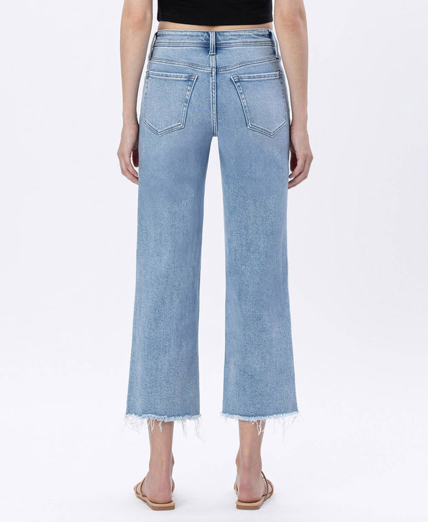 Daisy High Rise Crop Slim Wide Leg Jean