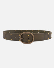 Devi | Antique Brass-Accented Leather Belt