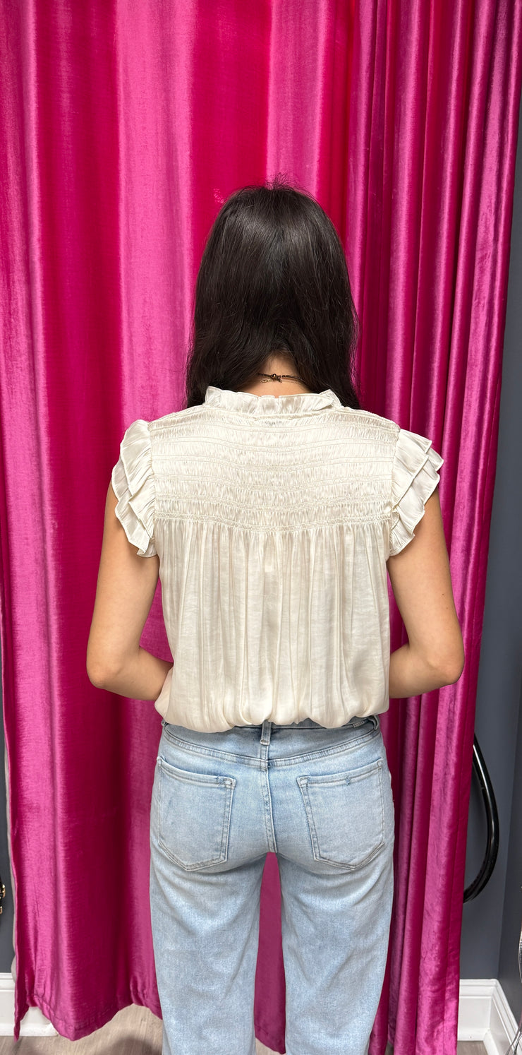 Posey Flutter Sleeveless Blouse