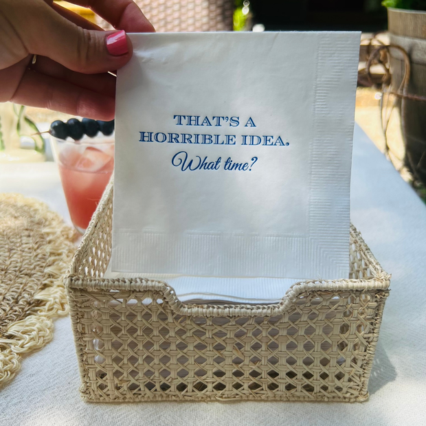 That's A Horrible Idea Cocktail Paper Napkins