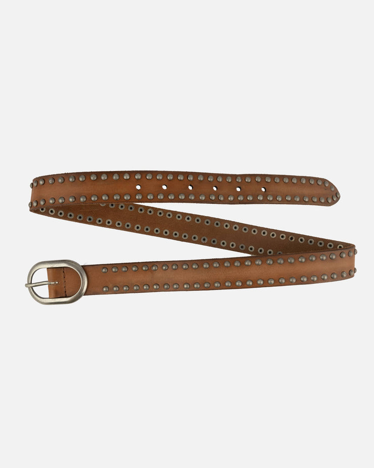 Zwier | Oval Buckle Leather Studded Belt