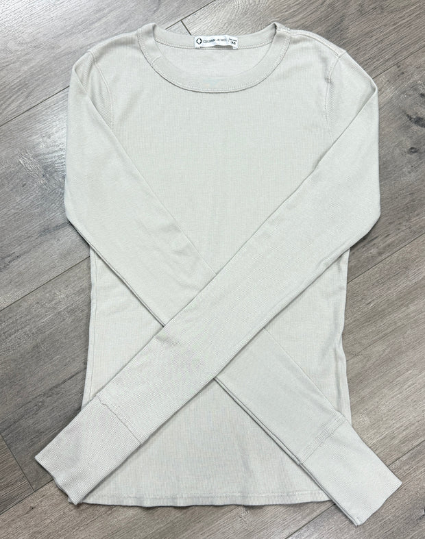 Long Sleeve Ribbed Crew