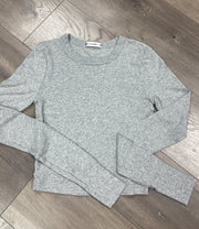 Luxx Long Sleeve Cropped Crew Neck