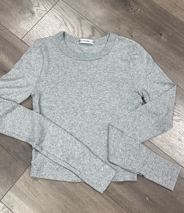 Luxx Long Sleeve Cropped Crew Neck