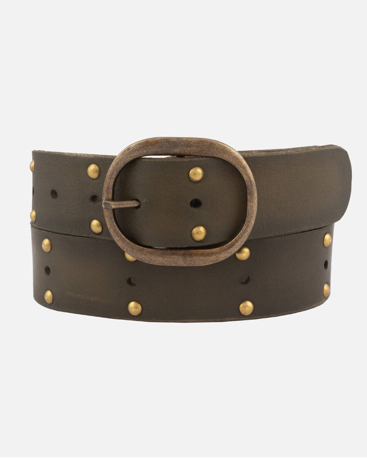 Devi | Antique Brass-Accented Leather Belt