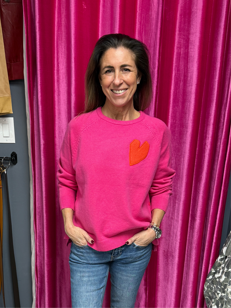 Rachel Heart Crew Neck Sweater