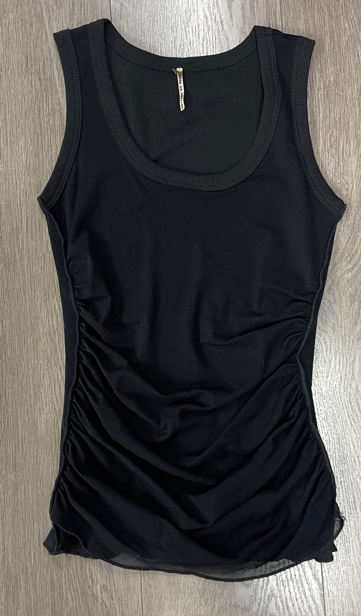 Sage Double Layer Ruched Tank