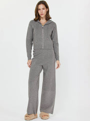 Paige Cropped Knit Hoodie Zip-up