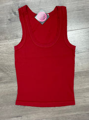 Cropped Scoop Neck Tank