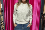 Heart Stitch Crewneck Sweater
