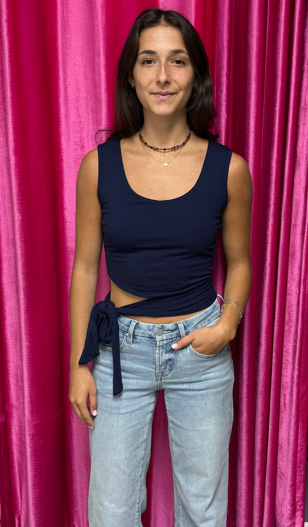 Izzy Side Tie Crop Top
