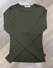 Long Sleeve Ribbed Crew